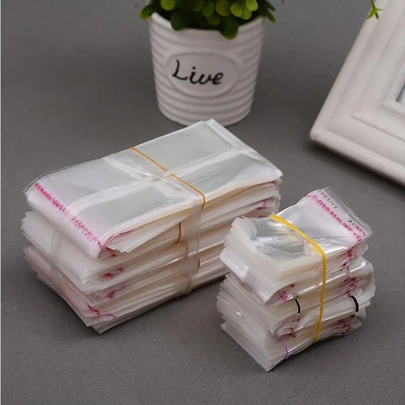 Opp Transparent Seal, Cellophane, Self-adhesive, Plastic, Jewelry, Cellophane, Candy, Cookies, Gift Wrap, Non-porous Bag