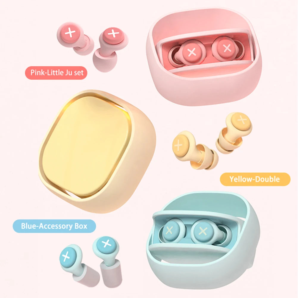 Soft Silicone Ear Plugs Professional Soundproof Noise Reduction Earplugs Sound Insulation Ear Protector Sleeping Earplugs