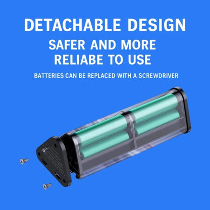 6*18650 Transparent Shell Power Bank Case 22.5W Fast Charging Detachable Powerbank Case LED USB Type C Port Battery Storage Box