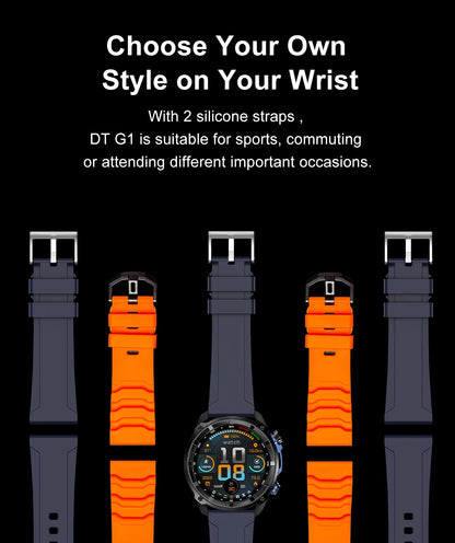 2025New Men Military GPS Map Smart Watch T-Rex3 Compass 4GB Memory 1000mAh Battery 10ATM Waterproof HD Bluetooth Call Smartwatch