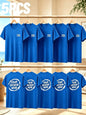 5 PCS Customized Men's T-Shirts. Design Your Logo Pattern. Breathable, lightweight. Suitable for Giving as Gifts to Others. Work