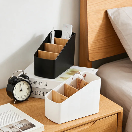 Desktop Remote Control Organizer, TV Remote Holder Tabletop Storage Box Bedroom Living Room Office  Multipurpose Organizer