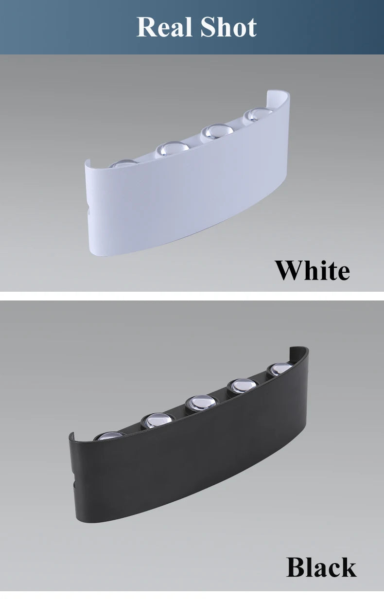 LED Wall Lamp AC110-265 IP65 Outdoor Waterproof Aluminum Wall Light Up Down luminous lighting Indoor  Stair Garden Sconce Light