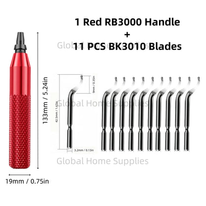 Deburring Tool RB3000 with 1 or 11 High Speed Steel Swivel Blades BS1010 BS1018 BK3010 BS3010 360 Degree Rotary Head Burr Remove