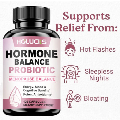 Hormone Balance Probiotic, Supports Menopause Balance, Relieves Fatigue, Mood Swings, Improve Digestion & Metabolism