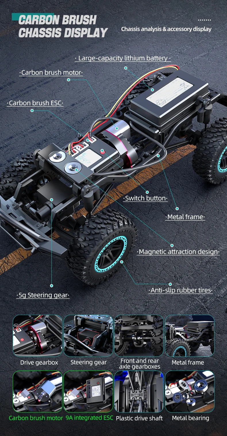 2025 ZLL SG206 PRO/MAX 1:20 2.4G Brushless Four-Wheel Drive Racing Climbing Cool Light Remote Control High-Speed Toy Car Gift