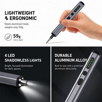 68 in 1 Rechargeable Electric Screwdriver Set Portable Magnetic Screwdriver Bits for iPhone PC Watch Electronic Repair Tool
