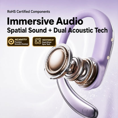 MONOISE Q13 AI Translation Earbuds Open Ear Wireless Bluetooth Headphones Real Time Translator HiFi LDAC Sport Earphones