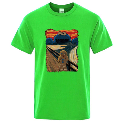 Summer Men High Quality T-shirt Cotton Blend Short Sleeve Print Casual Loose Men T Shirt O-neck Male T-shirt Male Tees  for Men