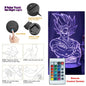 Dragon Ball Z Anime Figures Goku Vegeta Gohan Broly 3D Lamp PVC Action Figures Toys for Children Trunks Buu Super Saiyan Gifts