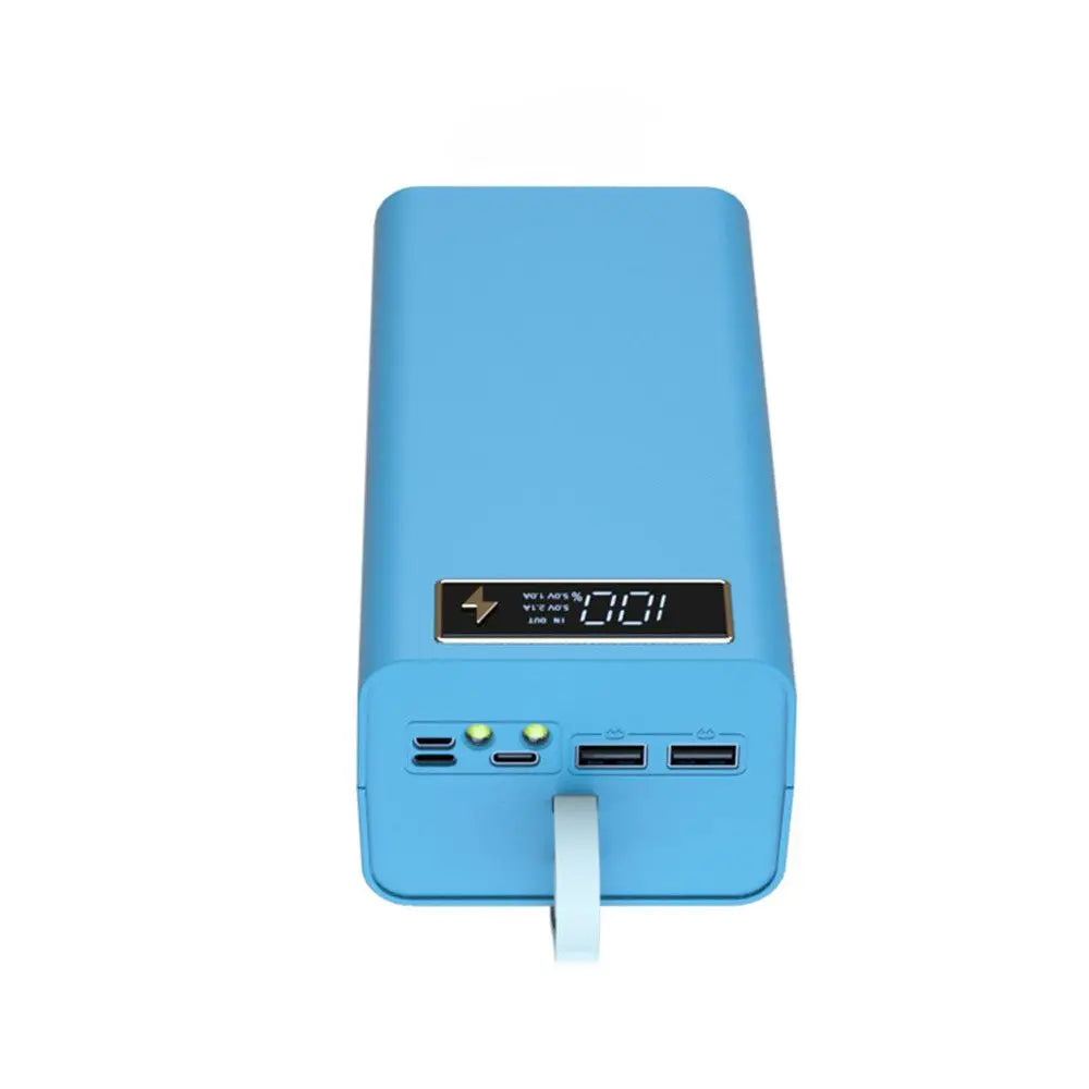 21x18650 Battery Storage Box Dual USB Charge18650 Battery Power Bank Case Shell with LED Light