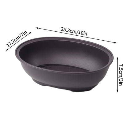 Rectangular Square Flowerpots Imitation Purple Clay Succulent Plants Pots Oval Pots Outdoor Garden Landscape Bonsai Pot Trays