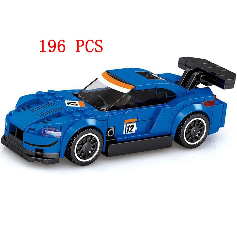 City Speed Racing MOC Car Sports Building Blocks Bricks Classic Rally sport Super Racer Vehicles Christmas gift Technical toys