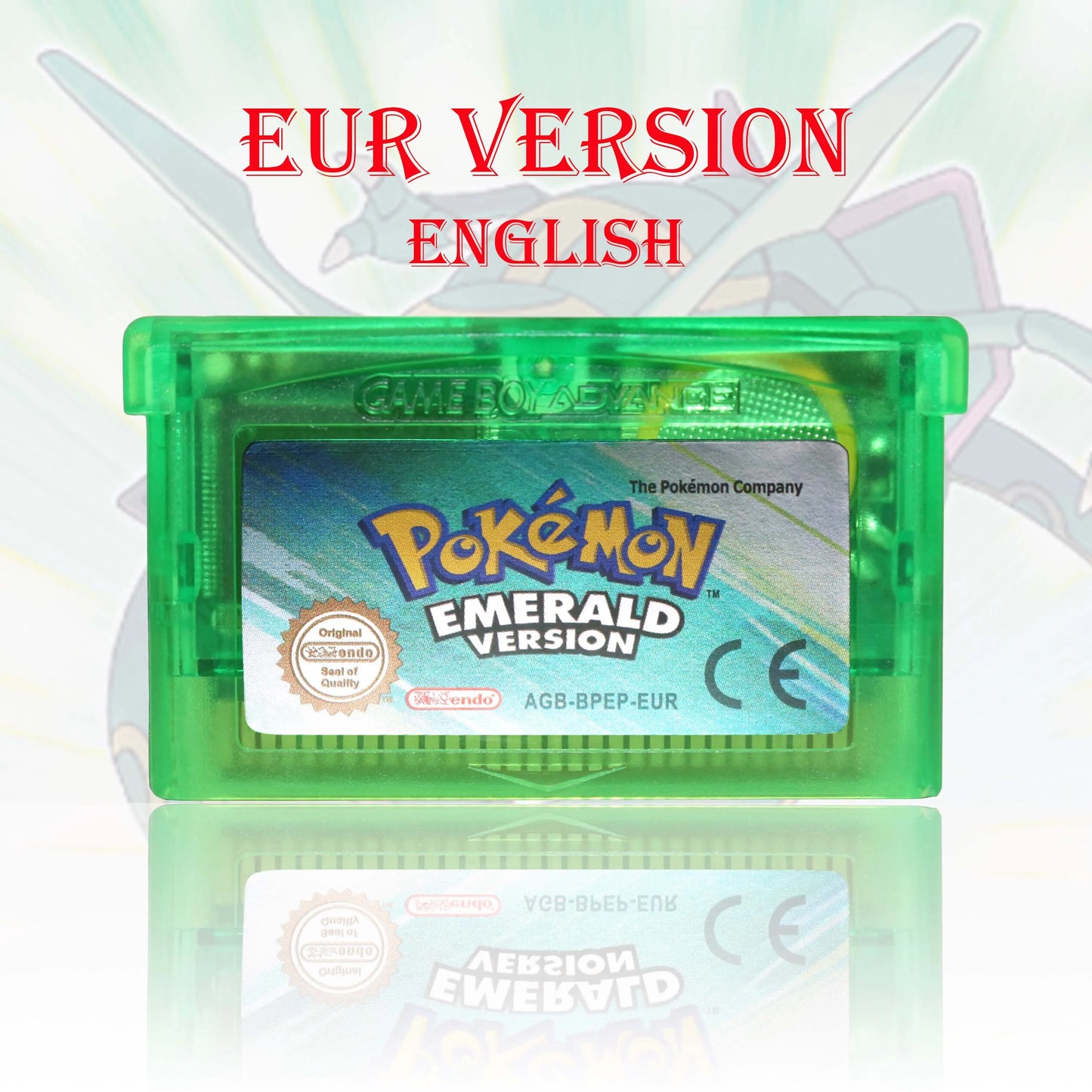 GBC/GBA EUR Version Pokemon Crystal/Yellow/Emerald/Fire Red/Leaf Green Game Cartridge Video Game Card High Quality with Battery
