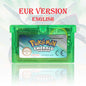 GBC/GBA EUR Version Pokemon Crystal/Yellow/Emerald/Fire Red/Leaf Green Game Cartridge Video Game Card High Quality with Battery