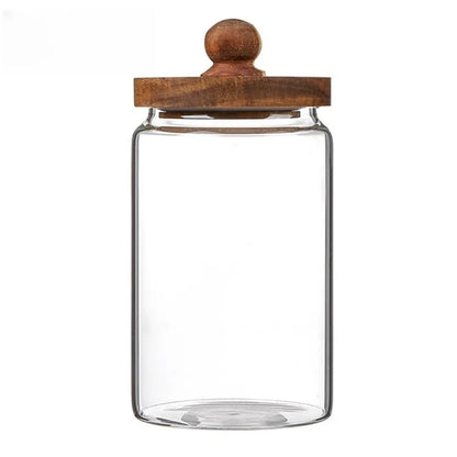 Kitchen Glass Storage Jar Multi-purpose Transparent Glass Sealed Jar Household Moisture-proof Grains Coffee Bean Storage Tank