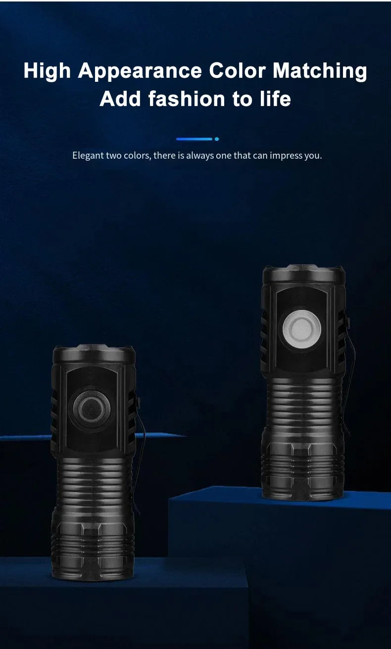 New Ultra Powerful Flashlight 3 Core LED Mini EDC Tactical Torch USB Rechargeable Outdoor Camping Fishing LED Hat Clip Lamp