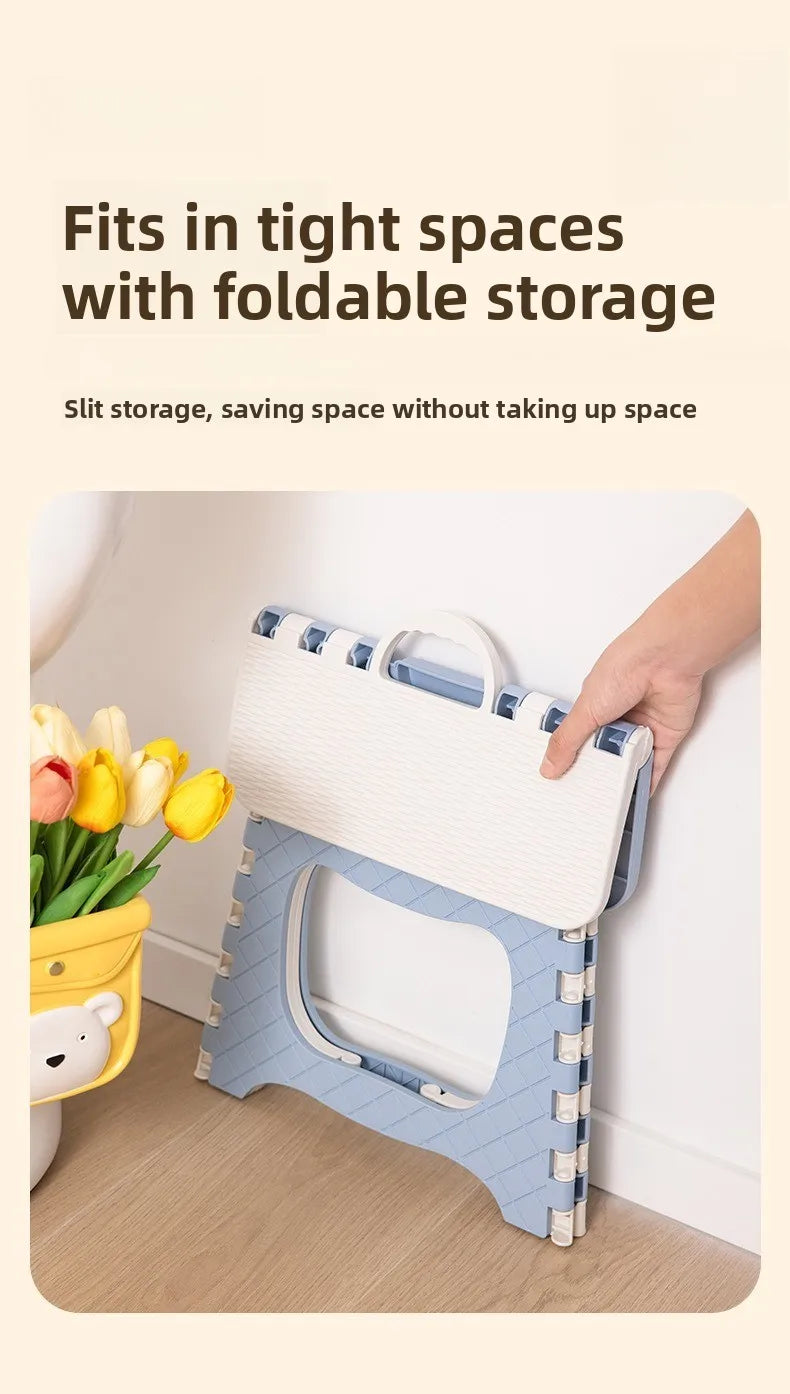 Portable Thick Plastic Folding Stool Outdoor Camping Home Use Fishing Travel Lightweight Children's Reading Chair Bathroom Chair
