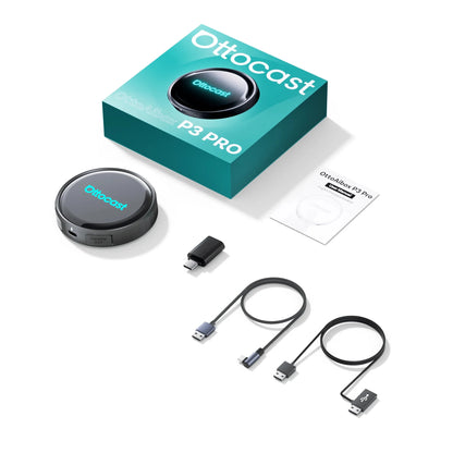 Ottocast OttoAibox P3 Pro AI Box Wireless CarPlay Android Auto QCM 6225 HDMI YouTube Netflix Video for Benz VW Ford Toyota