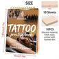 SUANGL Tattoo Practice Skin Book Set-10 Sheets of 1mm Double-side Skin Suitable for Beginners and Studio Students To Practice