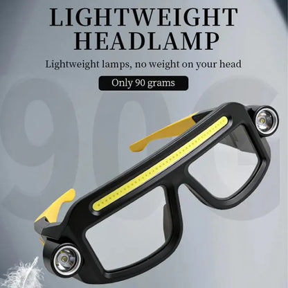 New XTE COB LED Rechargeable Multifunctional Glasses Light Waterproof Free Adjustment Angle Lightweight Glasses Lamp