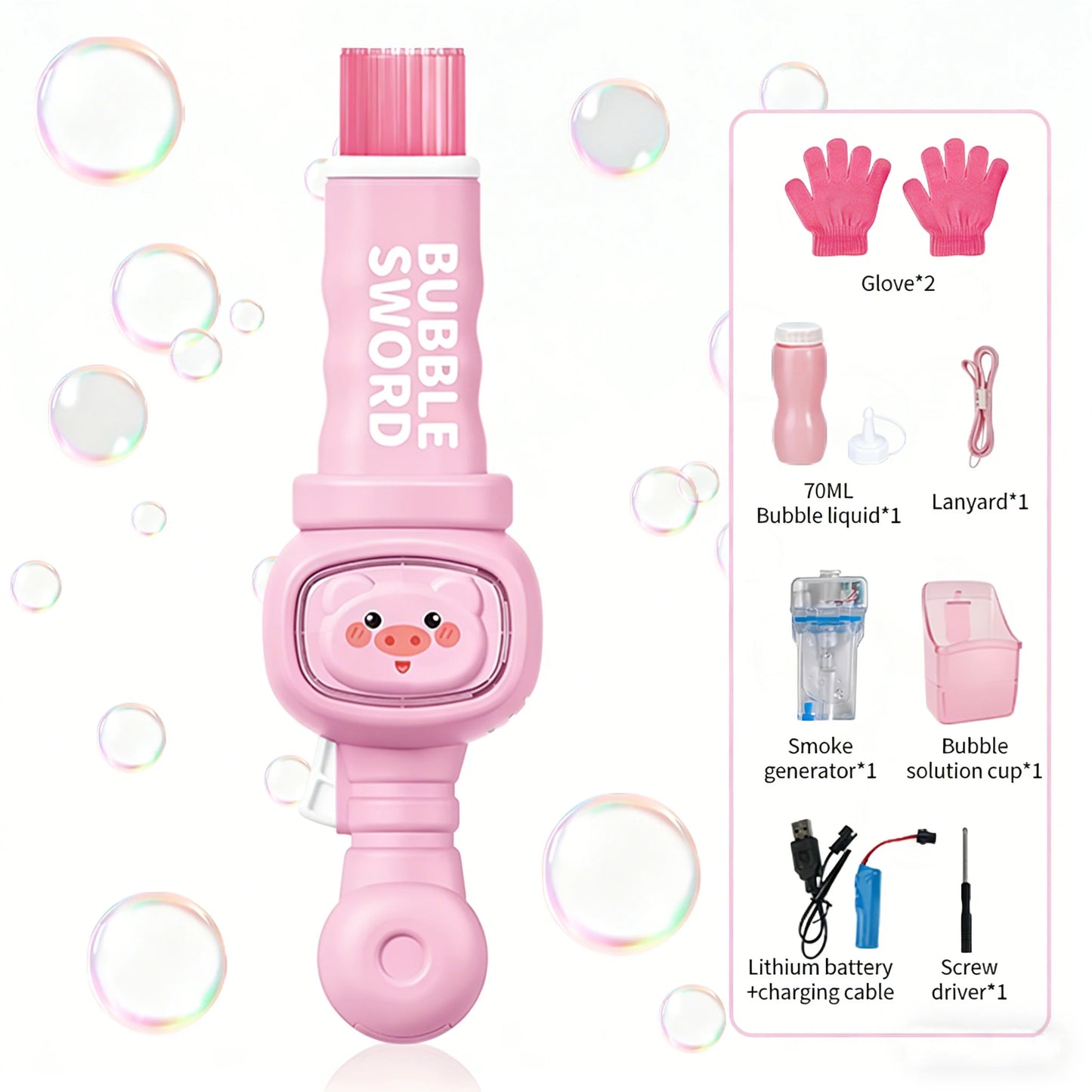 Elastic Bubble Fog Magic Wand Cute Animal Smoke Bubble Machine Summer Party Outdoor Toy Colorful Lighting Bubble Blowing Machine