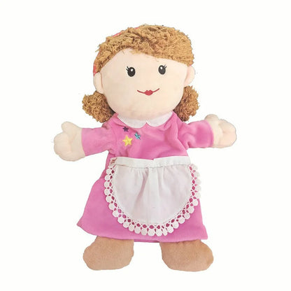 Family Soft Stuffed Toy Doll Dad Mum Brother Sister Cospaly Plush Doll Educational Baby Toys Kawaii Hand Finger Puppet