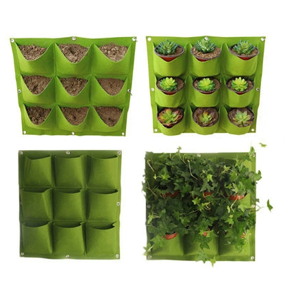 NEW Wall Hanging Pockets Planting Bags Flower Pot Home Garden Grow Bag Garden Planter Vertical Suculentas Plant Pot Home Decor