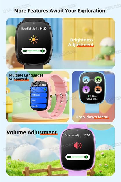 2026 Kids Games Smartwatch 1.83''HD Screen Camera 22 Interesting Games Sleep Monitor Alarm Clock Calculator Children Watch MA27
