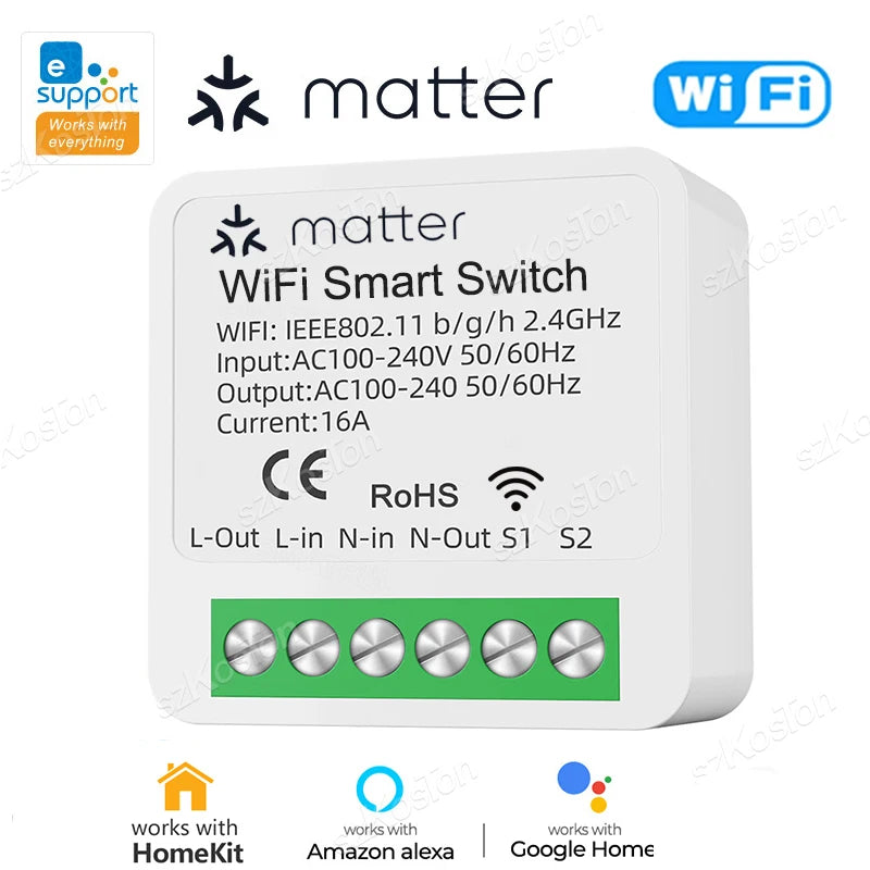 Tuya Smart Home ZigBee WiFi Smart Switch with Power Monitor 16A Mini Breaker Voice Control for Homekit Siri Alexa Google Alice
