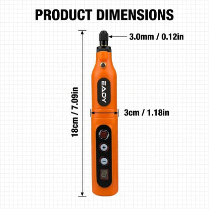 Wireless Rotary Tool 13000mAh Battery 5 Variable Speed Mini Cordless Grinder Pen Style Electric Grinding Polishing Kit for DIY