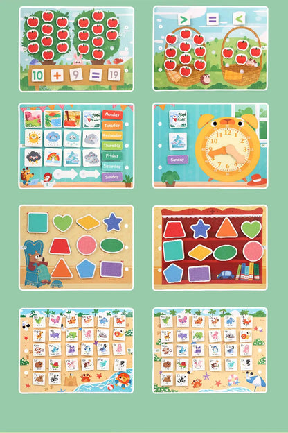 Montessori Baby Busy book My First Quiet Book Paste Early Learning Education Toy for Toddlers Matching Game Toys for Kids Gifts