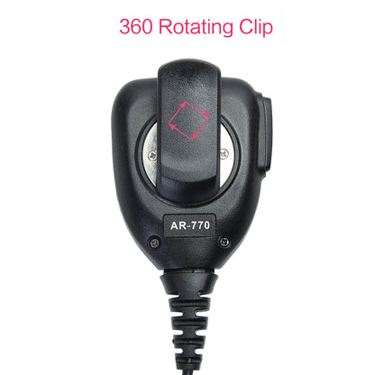 ABBREE AR-770 Walkie Talkie Speaker Microphone K Plug Handheld Mic For Baofeng UV-32 UV-5R Mini QuanSheng UV-K5/K6 Two Way Radio