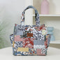 New floral print thickened fabric handbag, lunch bag, portable lunch box storage bag, zipper design, multifunctional tote