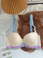 YUQI Dopamine Pink Plus Size Bra - Big Bust Lift | Anti-Sag Non-Trace Thin Lingerie Wireless Push Up Comfort Sexy Support