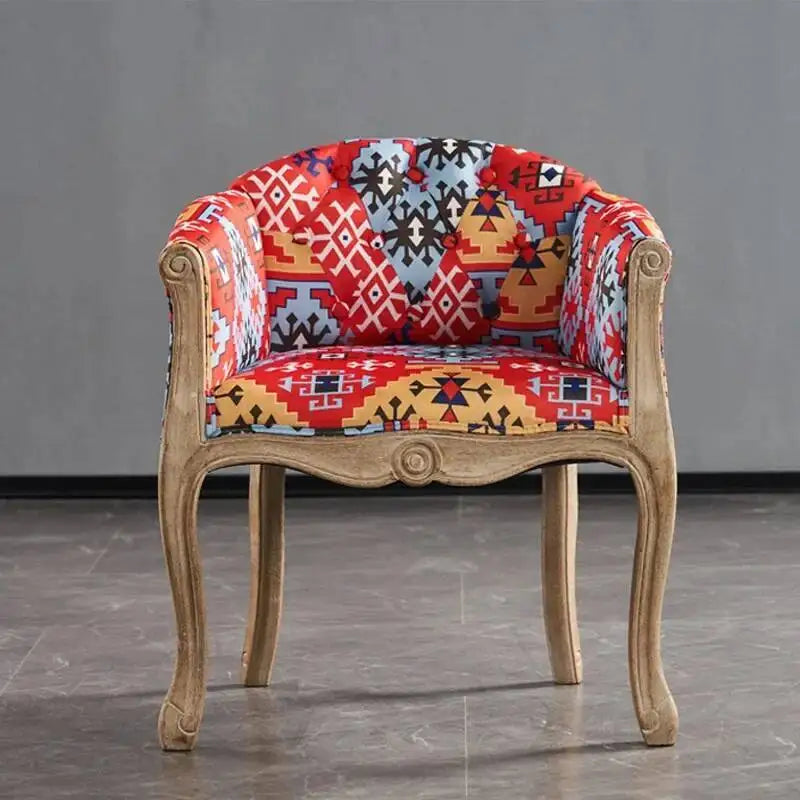 Leisure Sofa Chair, Solid Wood Antique Dining Chair, European Hotel Dining Chair, Living Room Leisure Sofa,Support Customization