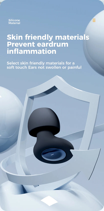 Soft Full Silicone Ear Plugs 25dB Noise Reduction Reusable Sleeping & Hearing Protection Earplugs for Concert