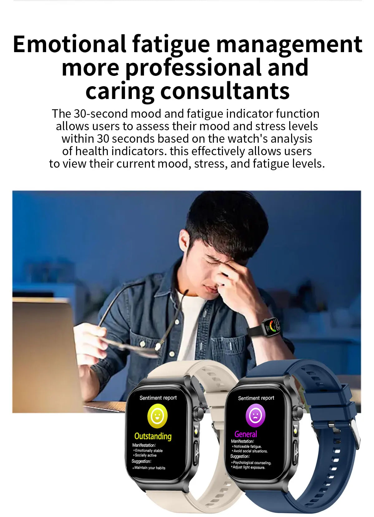 New Blood Lipids Uric Acid Blood pressure Smart Watch Men ECG+PPG Fitness Tracker Clock Heart Rate Bluetooth call Smart watches