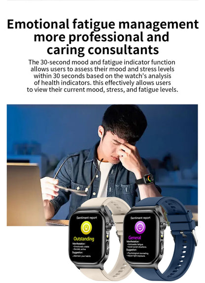 New Blood Lipids Uric Acid Blood pressure Smart Watch Men ECG+PPG Fitness Tracker Clock Heart Rate Bluetooth call Smart watches