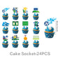 Blue Football Birthday Party Decoration Supply Birthday Soccer Plates Cups Napkins Towel Paper Tableware Tablecloth Party Favor