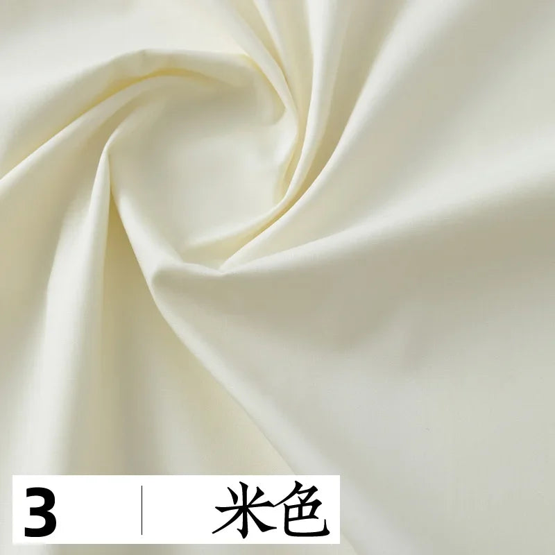 145x50cm Solid Color Pure Cotton Poplin Clothing Fabric DIY Handmade Clothes for Girls, Plain Color Antique Skirt Cotton Cloth