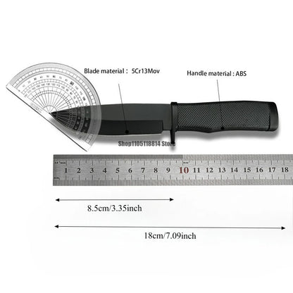 Outdoor Straight Knife, Non-slip Handle, Nylon Sleeve, Utility Knife, EDC Knife, High Hardness Fixed Blade Knife for Rescue