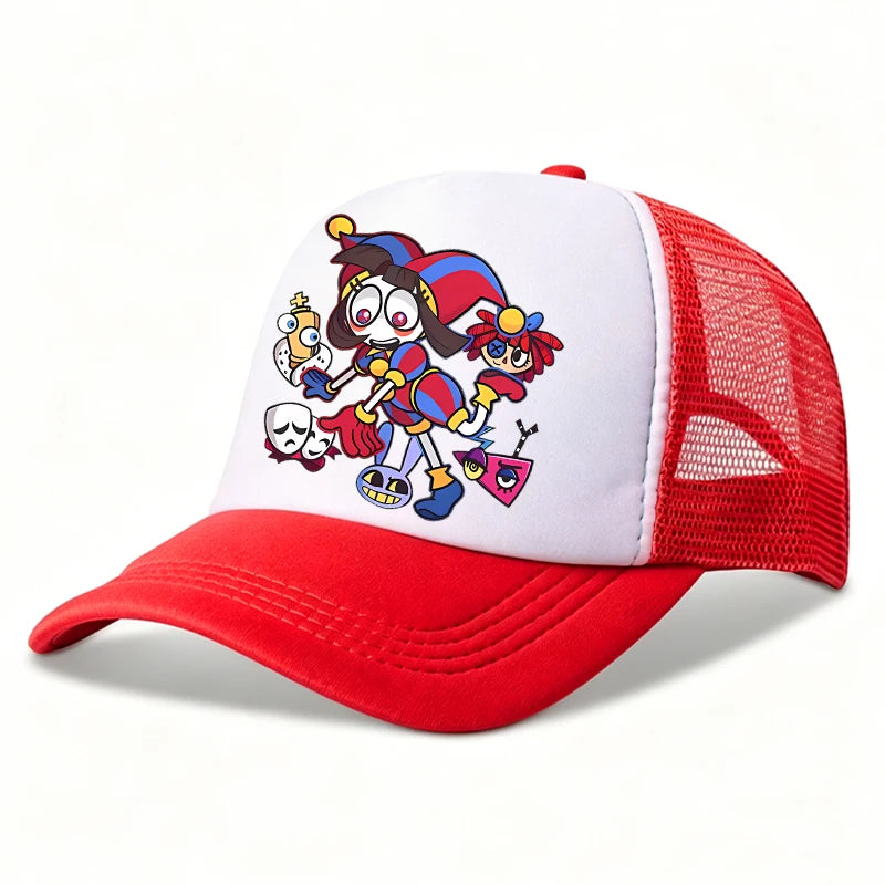 The Amazing Digital Circus Baseball Cap Kids Adult Outdoor Sports Sun Hat Summer Breathable Mesh Sunbonnet Kawaii Headgear Gift