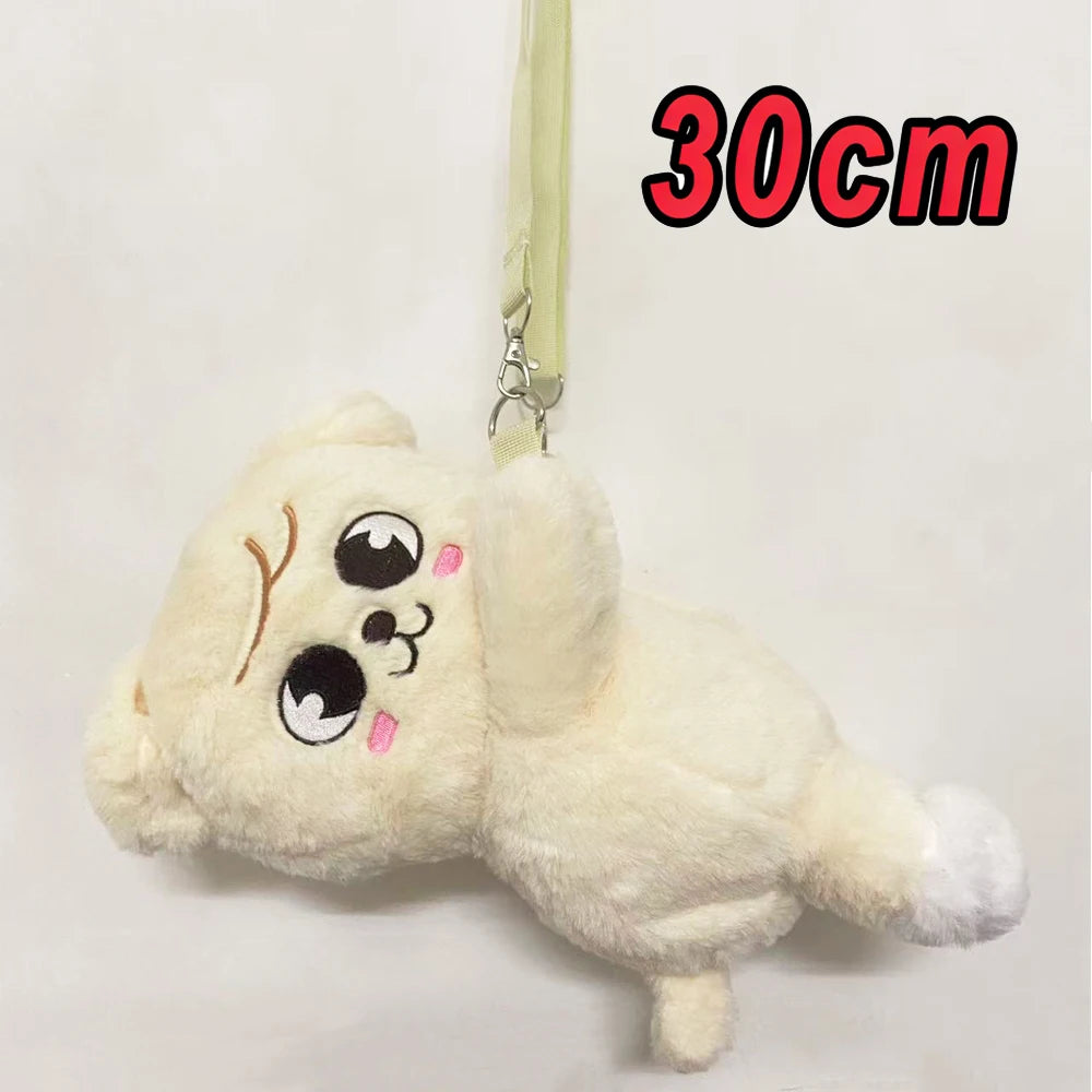 @*SKZOO Kpop Plush Toys,Wolf Bear Foxes Duck Cartoon Cute Plush Animal Backpack Dolls, Large Messenger Bag, Throw Pillow, Gift