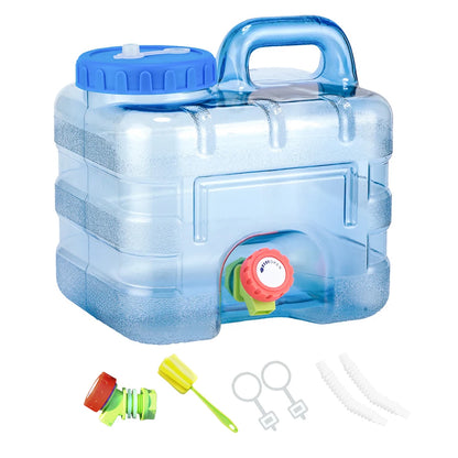 15-3L Portable Water Container with Spigot Water Storage Carrier Water Storage Container for Outdoor Camping Picnic Water Bottle