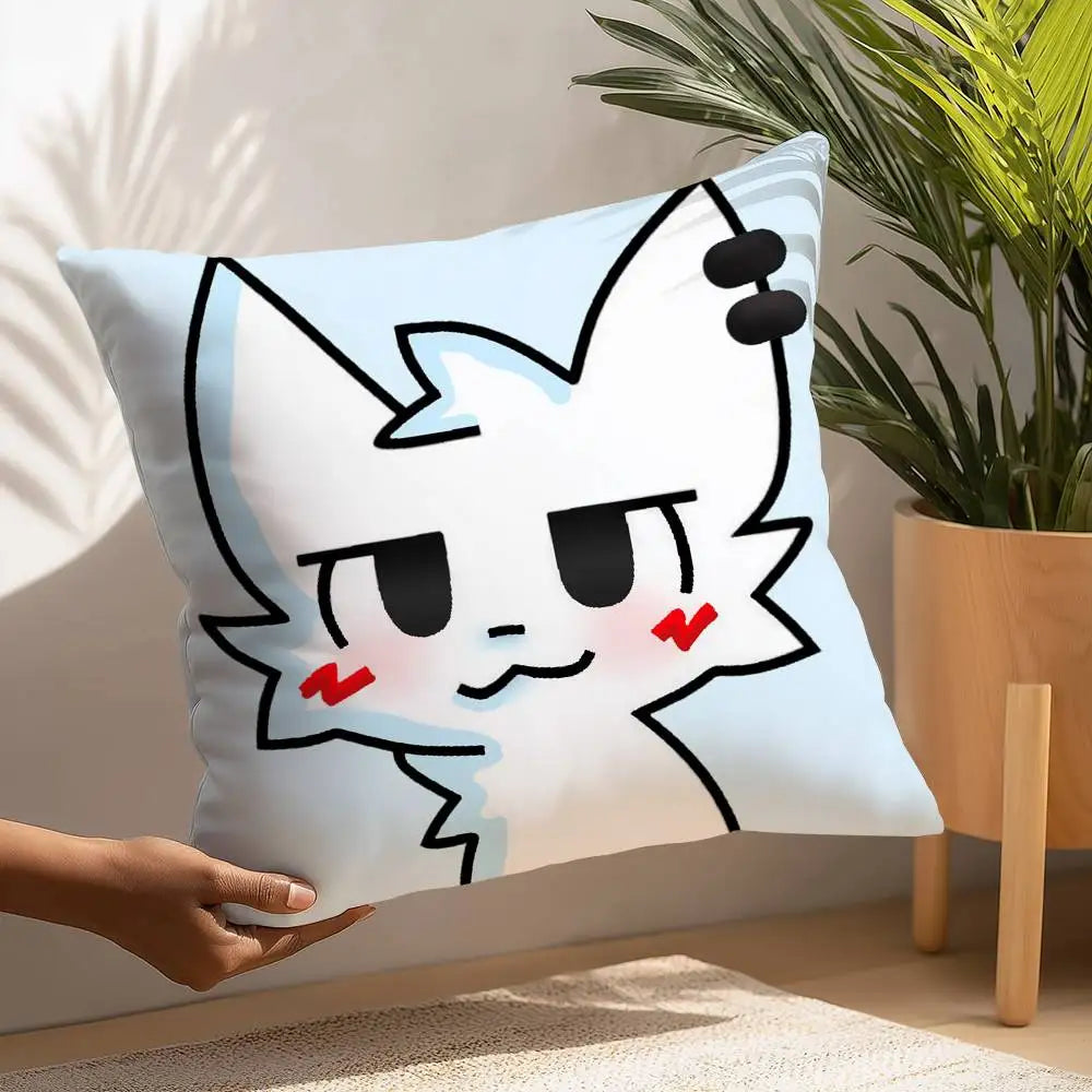 B-Boykisser Silly Cat Cute Pillow Case Plush Fabric Soft  Pillowcase Double Sided Print Cushion Cover Household Gifts