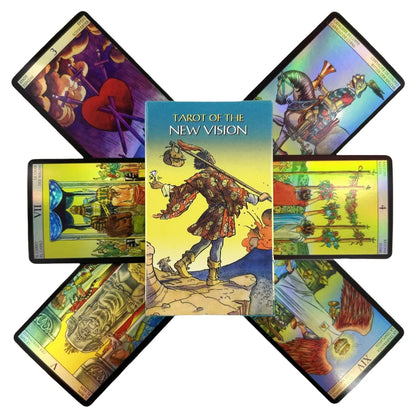 Tarot of New Vision Deck Laser Edition Game Cards English Divination Edition Board Playing Games With Guidebook