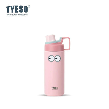 Tyeso 600ML Water Bottle With Eye Sticker Insulated Leak-Proof Fitness Flask Vacuum Flasks for Sport for Outdoor Workouts Travel