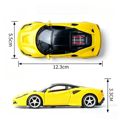 1:36 Simulated Alloy Sports Car Model, Reversible Openable Sports Car Decoration, Boy's Toy Car, Collectible Car Model, Bagged