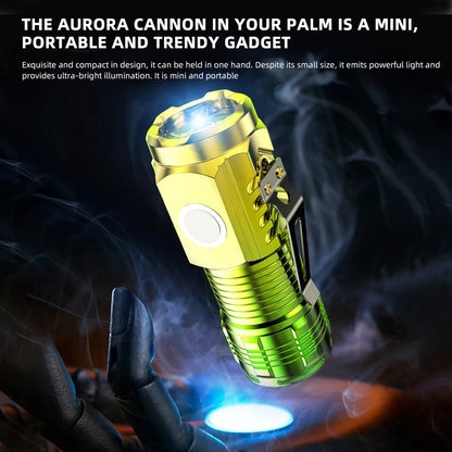 BOOIU Super Bright Flashlight 3 LED Portable Mini Burst Flash Torch Rechargeable Tail Magnet Outdoor Spotlight with Pen Clip